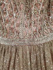 PINK/SILVER SPARKLY A LINE GOW