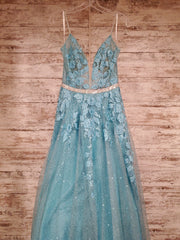 BLUE A LINE GOWN (NEW)