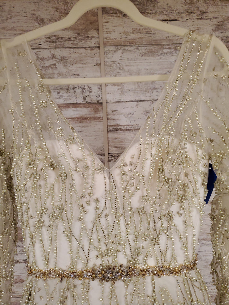 IVORY FULL BEADED A LINE (NEW)