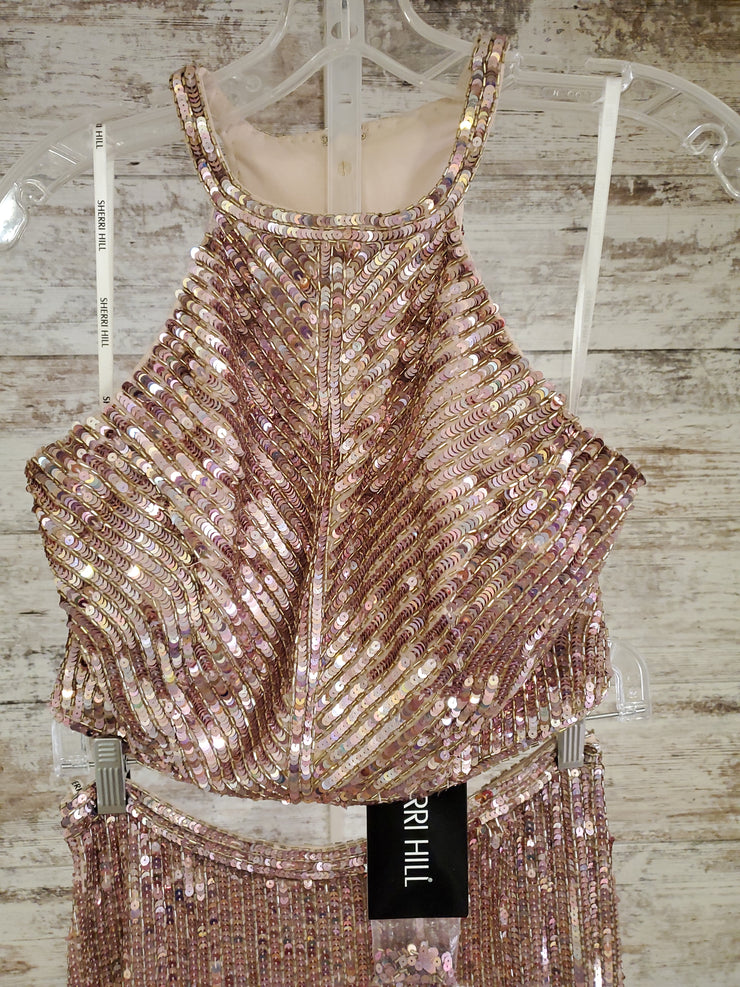 PINK 2 PC. SEQUIN GOWN SET-NEW