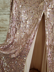 PINK 2 PC. SEQUIN GOWN SET-NEW
