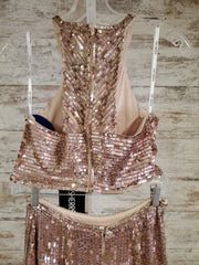 PINK 2 PC. SEQUIN GOWN SET-NEW