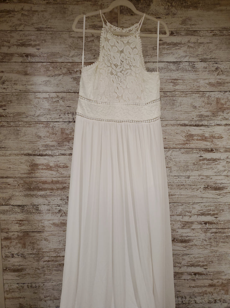 WHITE LONG EVENING GOWN (NEW)