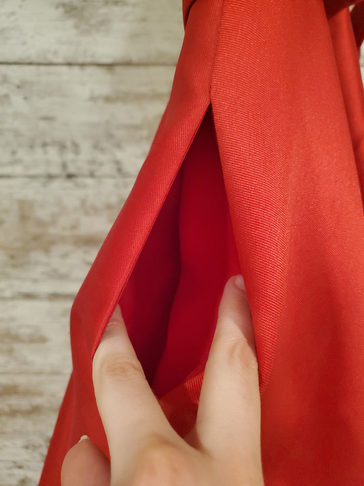 RED SPARKLY TOP A LINE GOWN