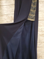 NAVY LONG EVENING GOWN