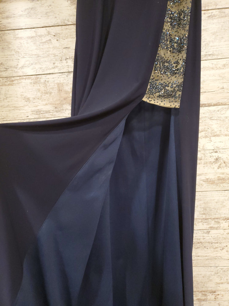 NAVY LONG EVENING GOWN