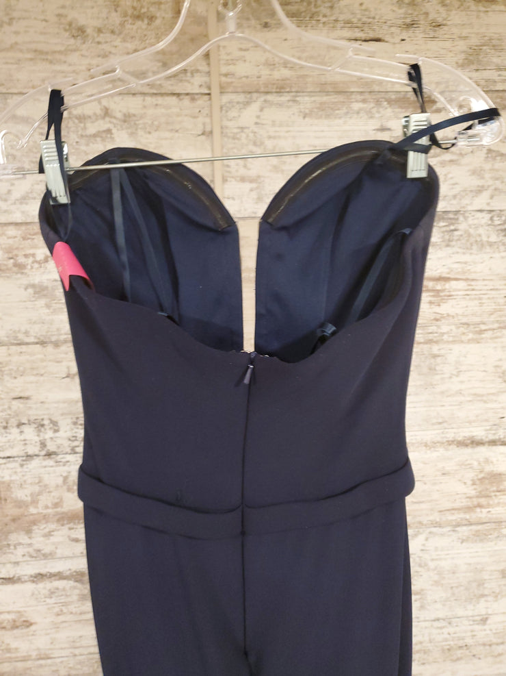 NAVY LONG EVENING GOWN
