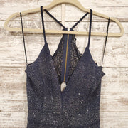 NAVY SPARKLY SHORT DRESS