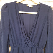 NAVY LONG SLEEVE SHORT DRESS