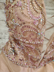 BLUSH SPARKLY A LINE GOWN