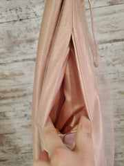 BLUSH SPARKLY A LINE GOWN