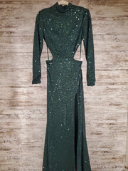 GREEN SEQUIN LONG DRESS (NEW)