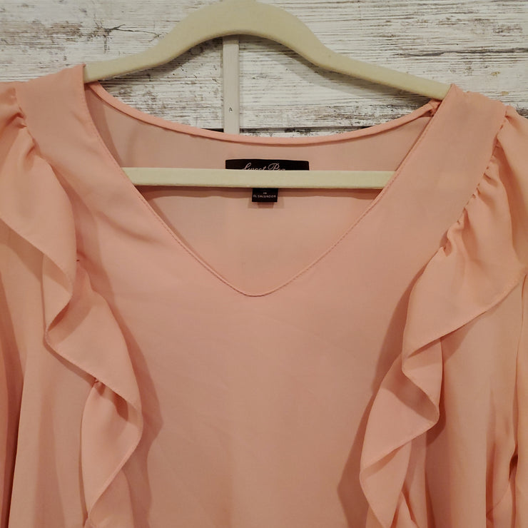 PEACH LONG SLEEVE TOP