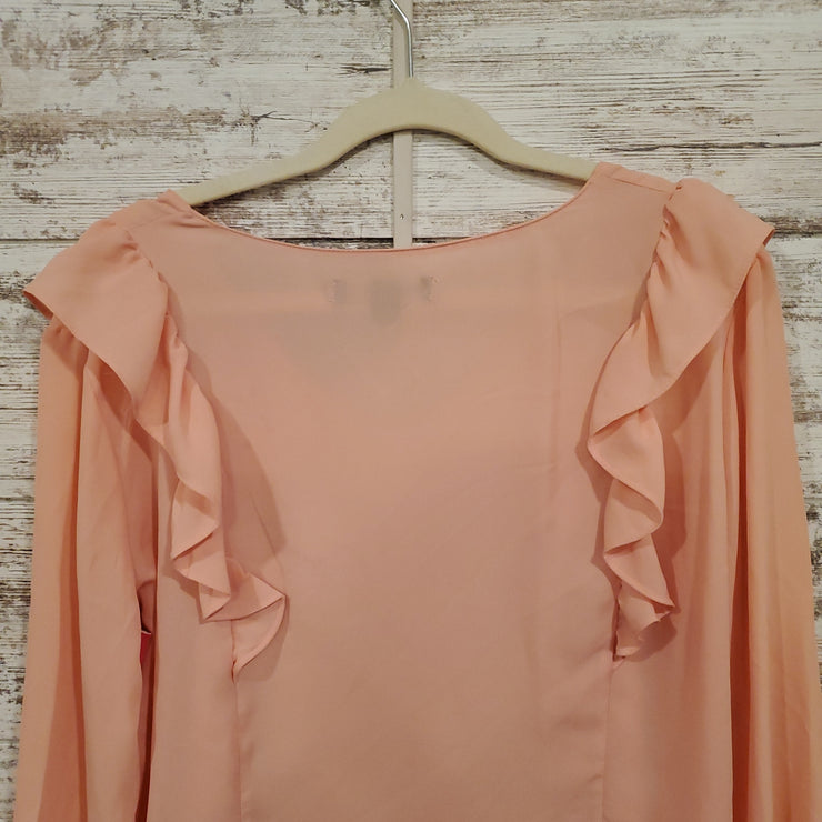 PEACH LONG SLEEVE TOP