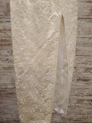 WHITE/FLORAL LONG DRESS