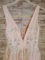 PINK/FLORAL A LINE GOWN