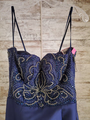 NAVY MERMAID GOWN