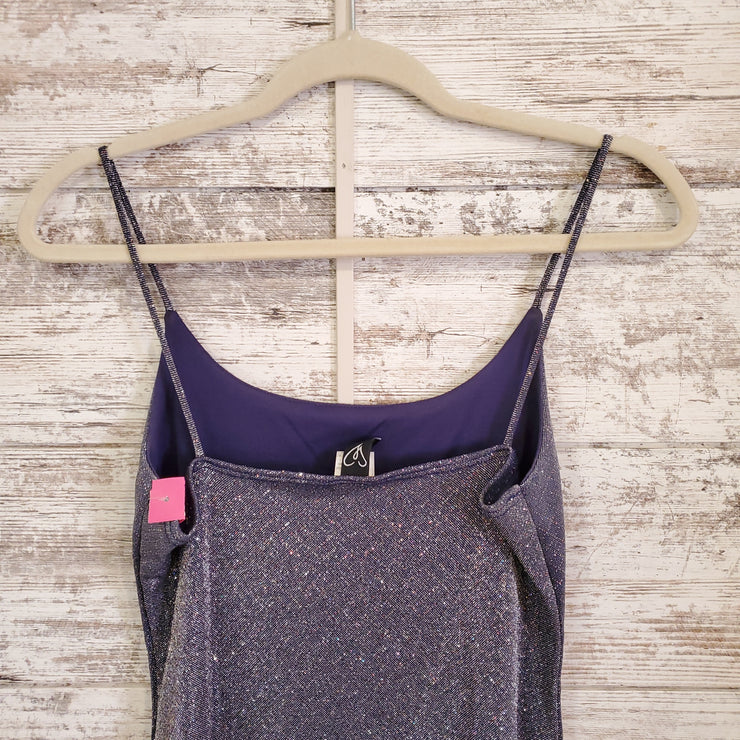 BLUE SPARKLY SHORT DRESS