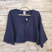 NAVY LINEN SHIRT/JACKET