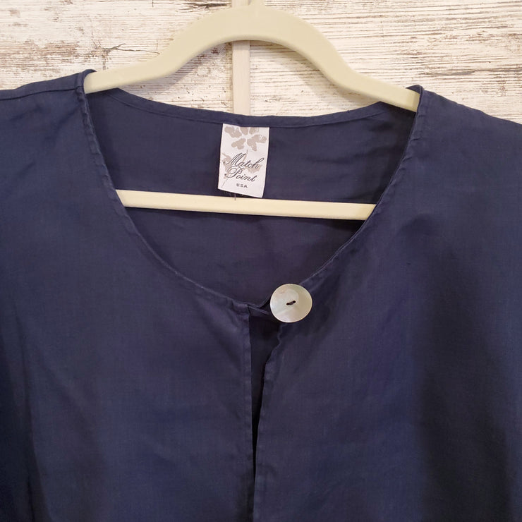NAVY LINEN SHIRT/JACKET