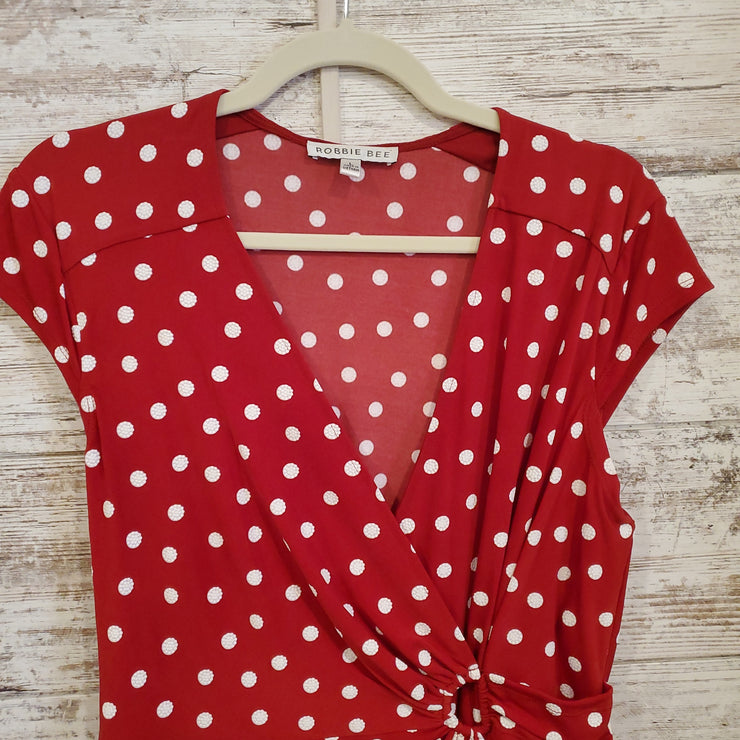 RED W/ WHITE DOTS SHORT DRESS