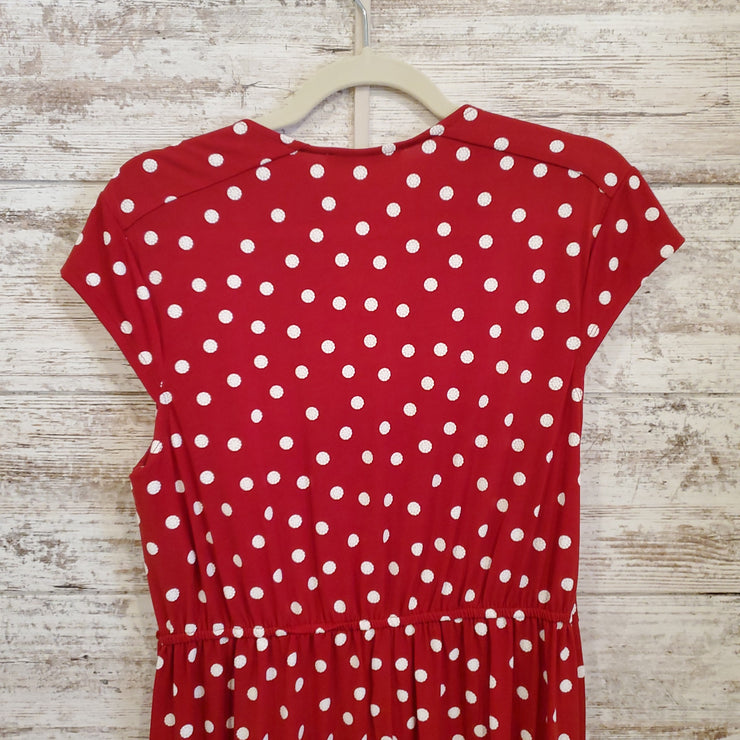 RED W/ WHITE DOTS SHORT DRESS