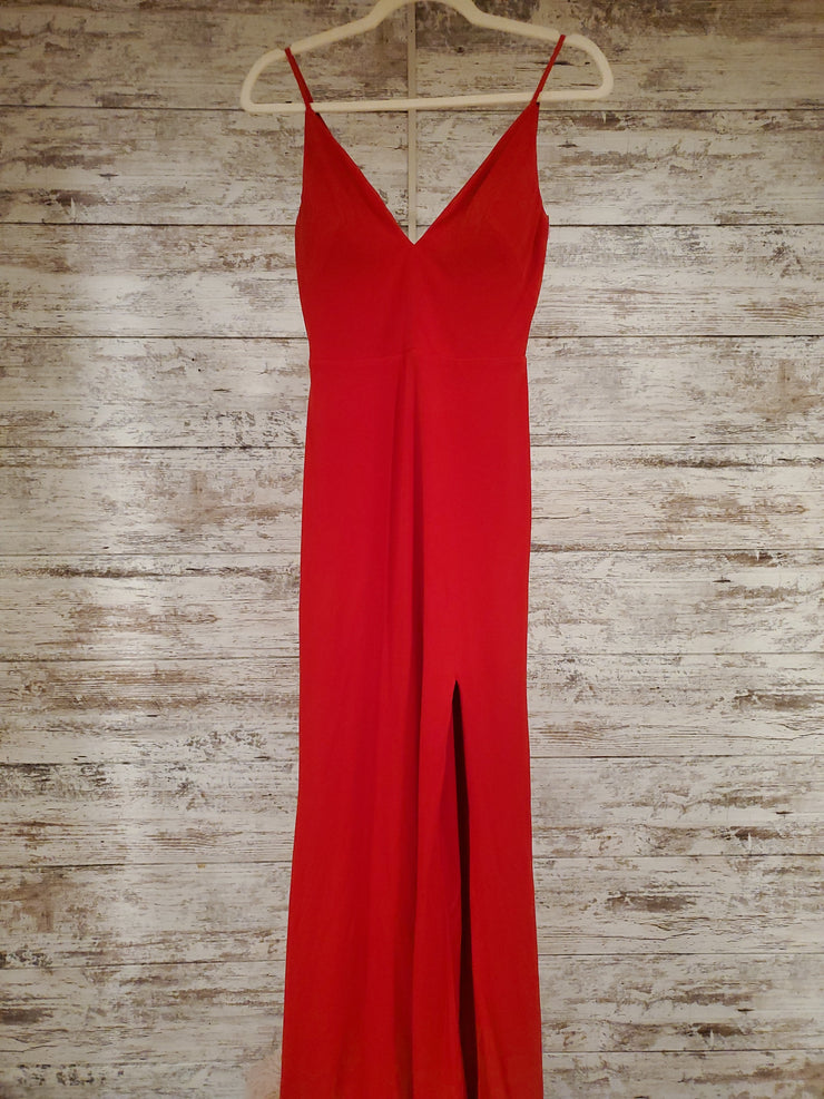 RED LONG EVENING GOWN