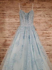 BLUE FLORAL PRINCESS GOWN -NEW