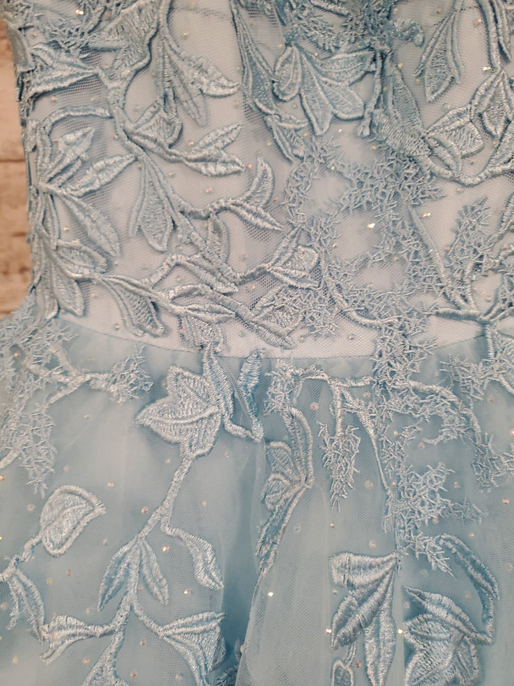 BLUE FLORAL PRINCESS GOWN -NEW