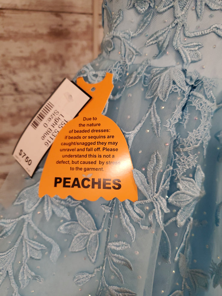 BLUE FLORAL PRINCESS GOWN -NEW