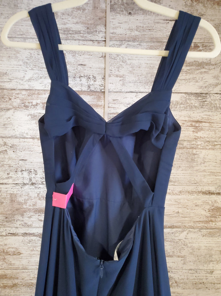 NAVY LONG EVENING GOWN