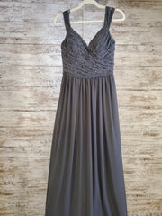 GRAY LONG EVENING GOWN