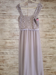 GRAY LONG EVENING GOWN (NEW)