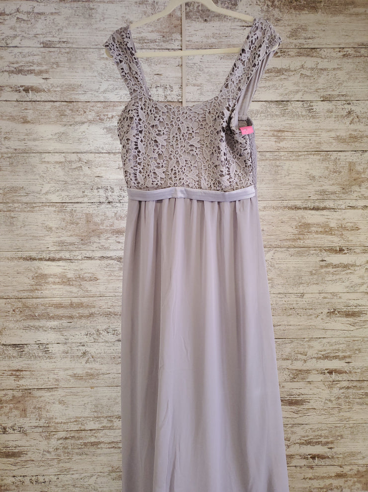 GRAY LONG EVENING GOWN (NEW)
