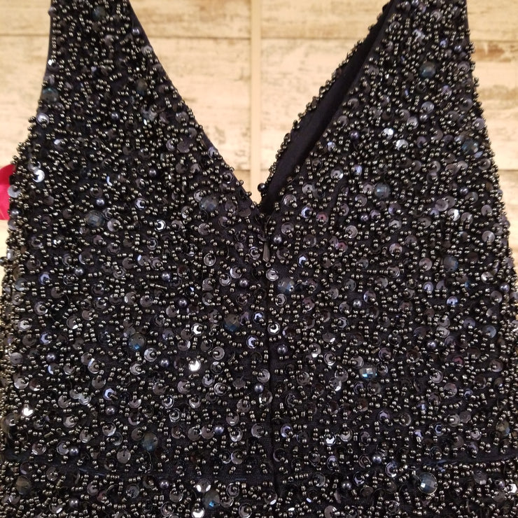 NAVY A LINE GOWN
