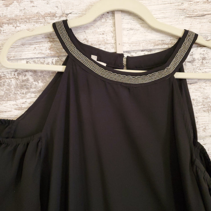 BLACK COLD SHOULDER TOP (NEW)