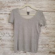 SILVER SPARKLY SHORT SLEEVE