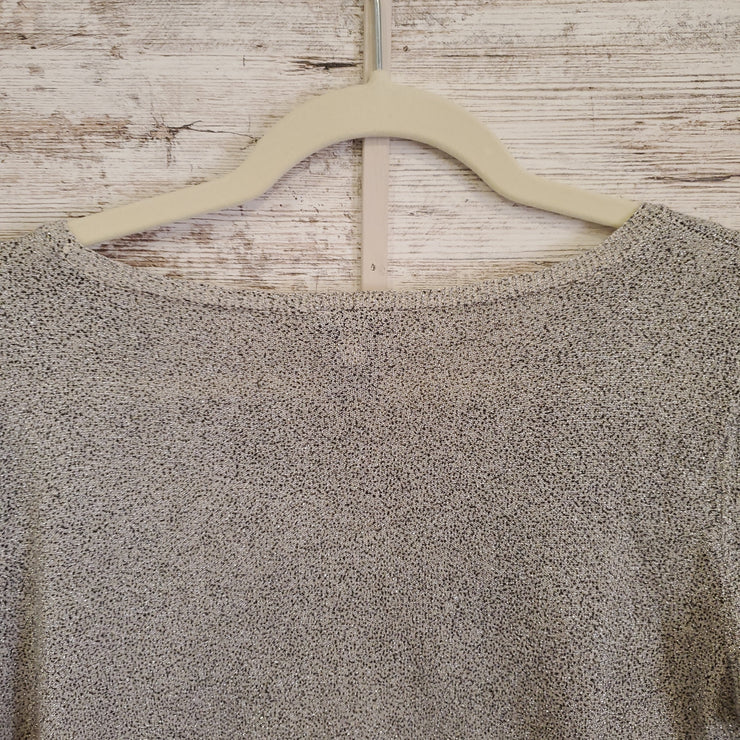 SILVER SPARKLY SHORT SLEEVE