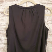 BLACK/BLUE SLEEVELESS TOP