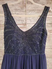 NAVY LONG EVENING GOWN