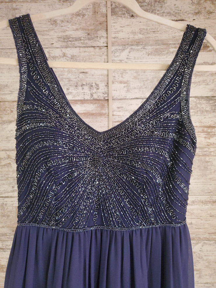 NAVY LONG EVENING GOWN