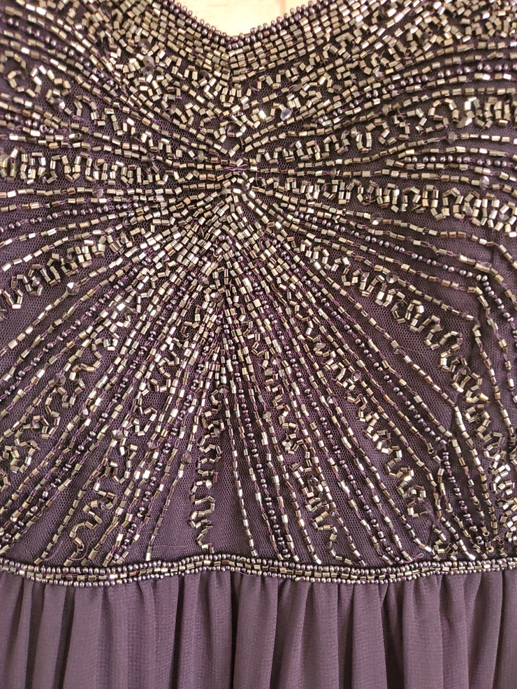 NAVY LONG EVENING GOWN