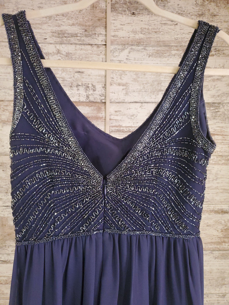 NAVY LONG EVENING GOWN