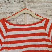 RED/WHITE STRIPED DRESS