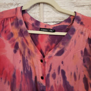 PINK TIE DYE LONG SLEEVE TOP