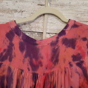 PINK TIE DYE LONG SLEEVE TOP