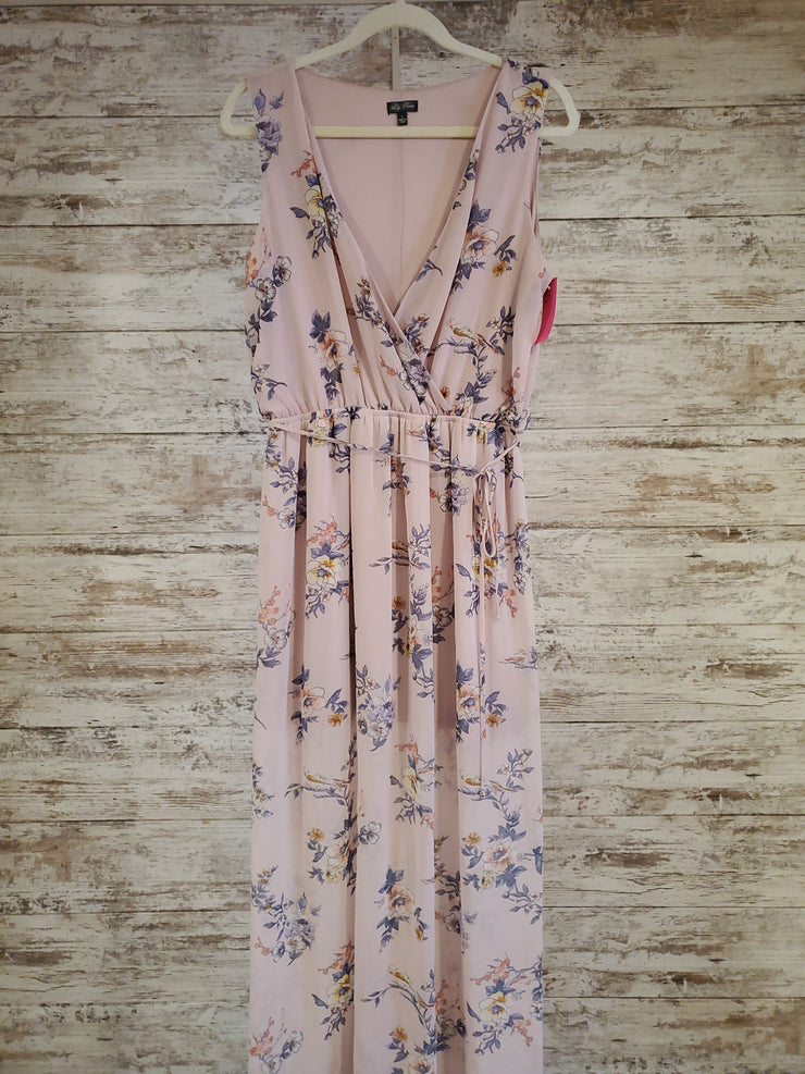 PINK FLORAL LONG DRESS