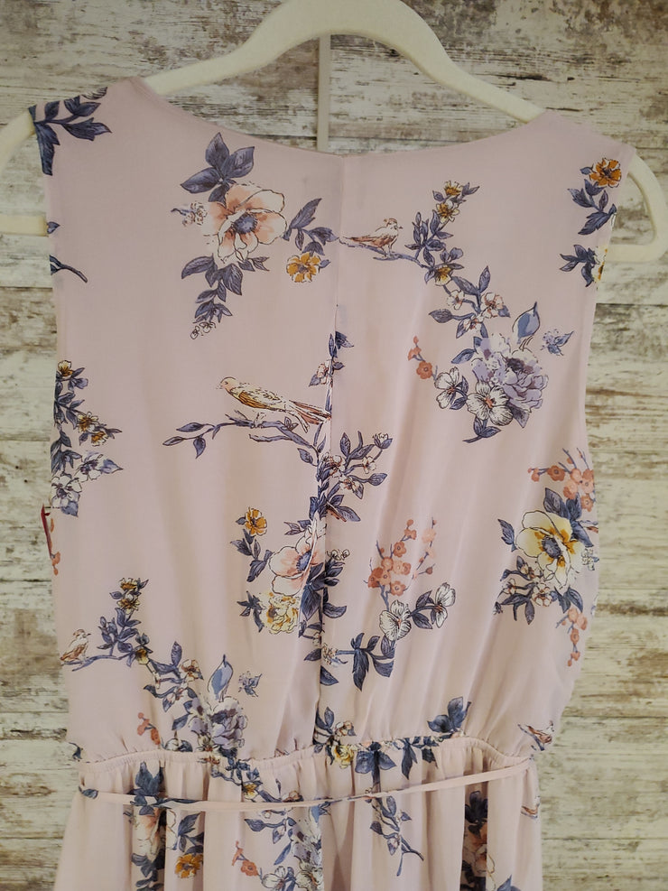 PINK FLORAL LONG DRESS