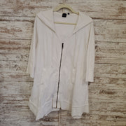 WHITE ZIP UP TUNIC/JACKET