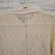 IVORY ZIP UP LACE JACKET